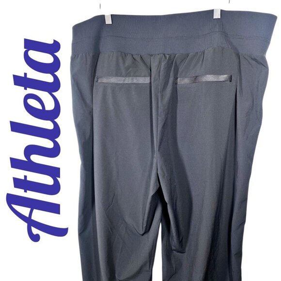 NWT ATHLETA NOLITA WIDE LEG PANTS Stretchy Casual Versatile Black, Size 20 - Picture 6 of 12